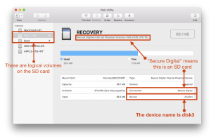 how to partiotion an sd card for osx sierra