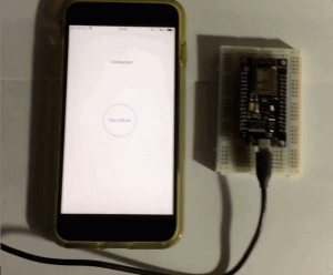 iOS MQTT Publisher Client Demo - Turning ESP8266 LED on and off